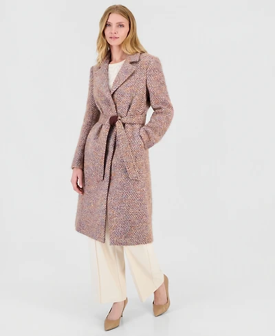 CeCe Women's Single-Breasted Multi-Sequin Wrap Coat