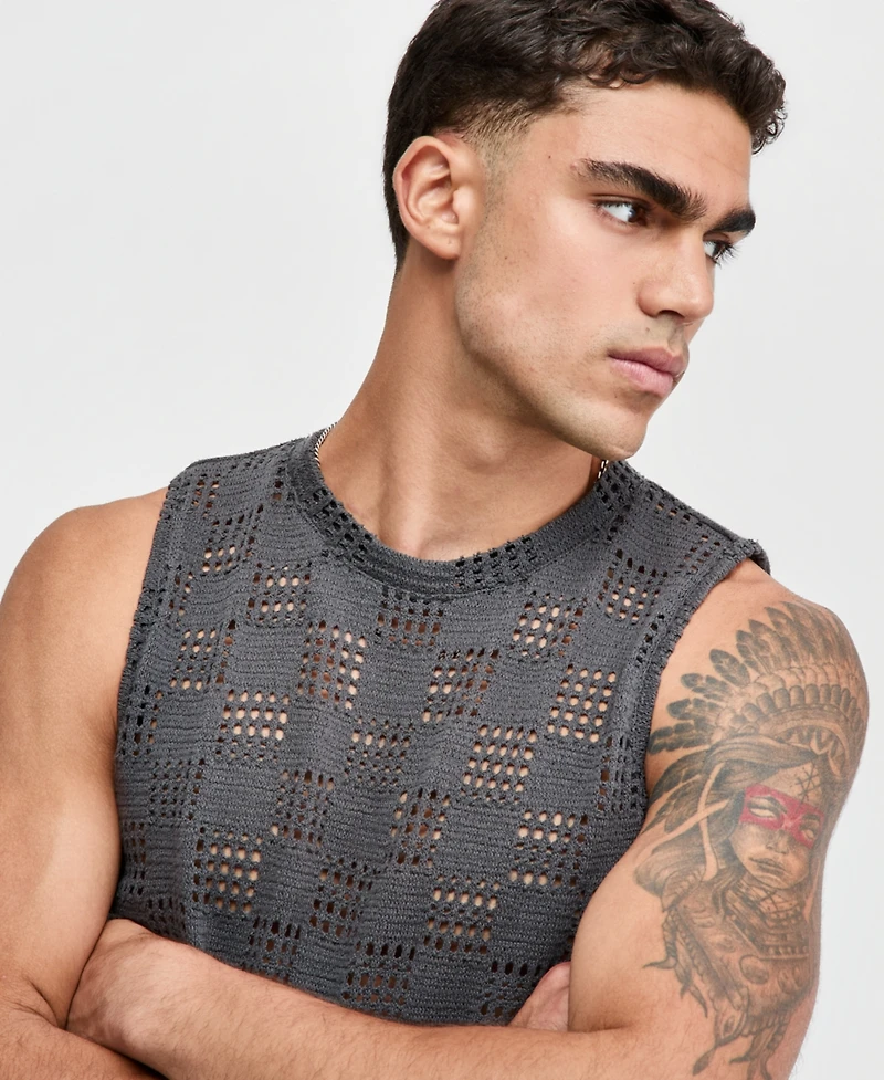 Mode of One Men's Grid Mesh Tank, Macy's Exclusive