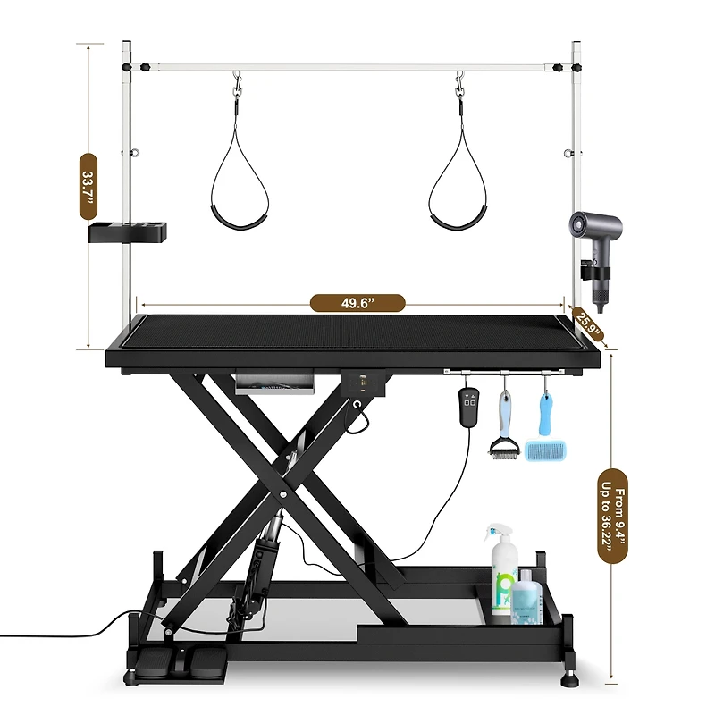 Streamdale Furniture Deluxe Electric Pet Grooming Table, Height Adjustable
