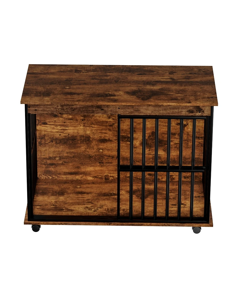 Streamdale Furniture Large Wooden Dog Crate Furniture with Tray for Medium to Large Dogs