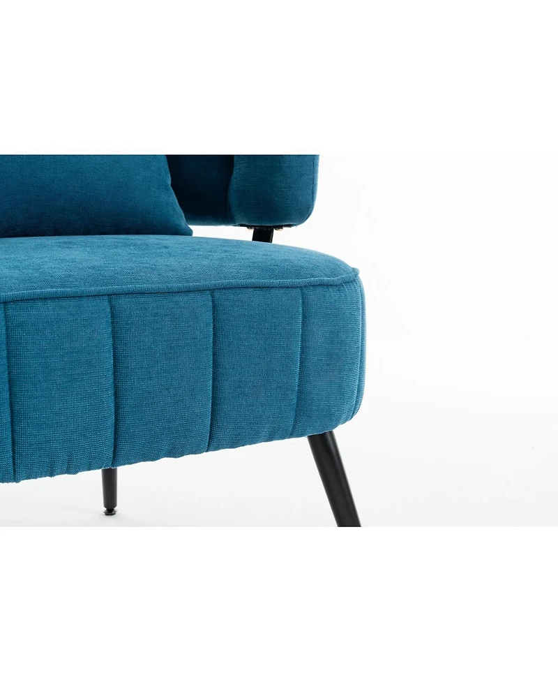 Streamdale Furniture Chenille Decorative Armchair with Spring Cushion and Slipcover