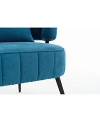Streamdale Furniture Chenille Decorative Armchair with Spring Cushion and Slipcover