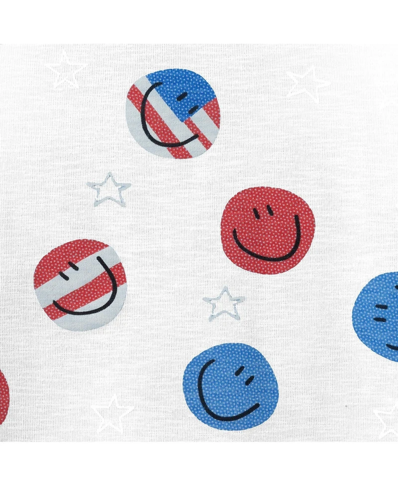 Andy and Evan Toddler Boys Patriotic Smiles Short Sleeve Tee