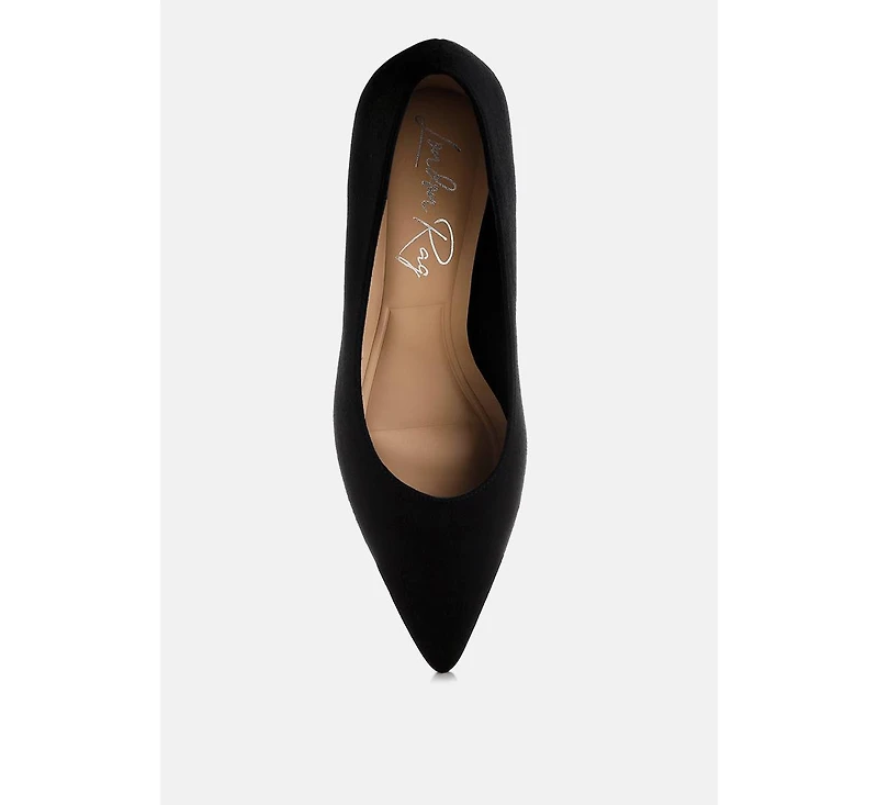 London Rag Women's Nivara Pointy Toe Kitten Heels