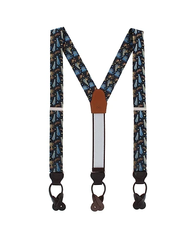 Trafalgar Men's Father Knows Best Silk Button End Suspenders