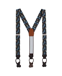 Trafalgar Men's Father Knows Best Silk Button End Suspenders