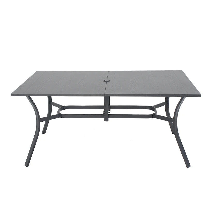Streamdale Furniture 7-Piece Outdoor Metal Patio Dining Set with Rectangular Table and 6 Chairs
