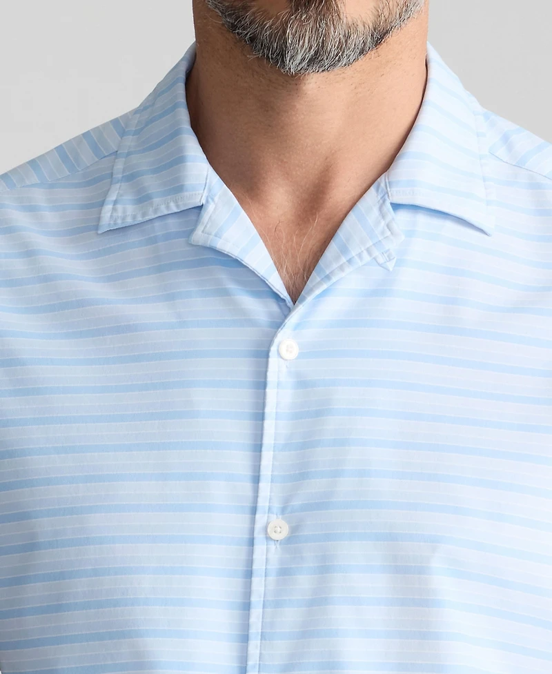 UNTUCKit Men's Regular Fit Performance Short-Sleeve Camp Collar Shirt