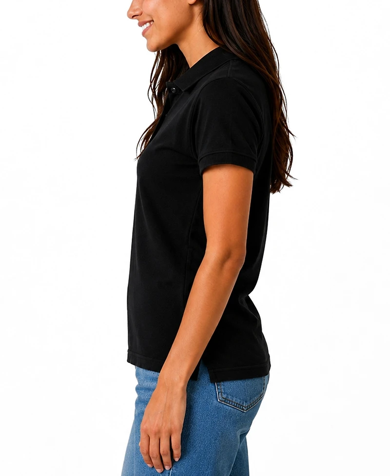 Galaxy by Harvic Women's Short Sleeve School Uniform Pique Polo Shirt