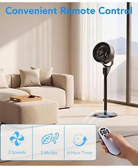 Cowsar Pedestal Fan, 3 Spd, 6H, 80degree(s) Osc, Aroma, Detachable