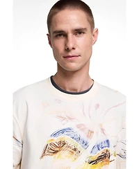 Desigual Men's Printed T-shirt with drawings