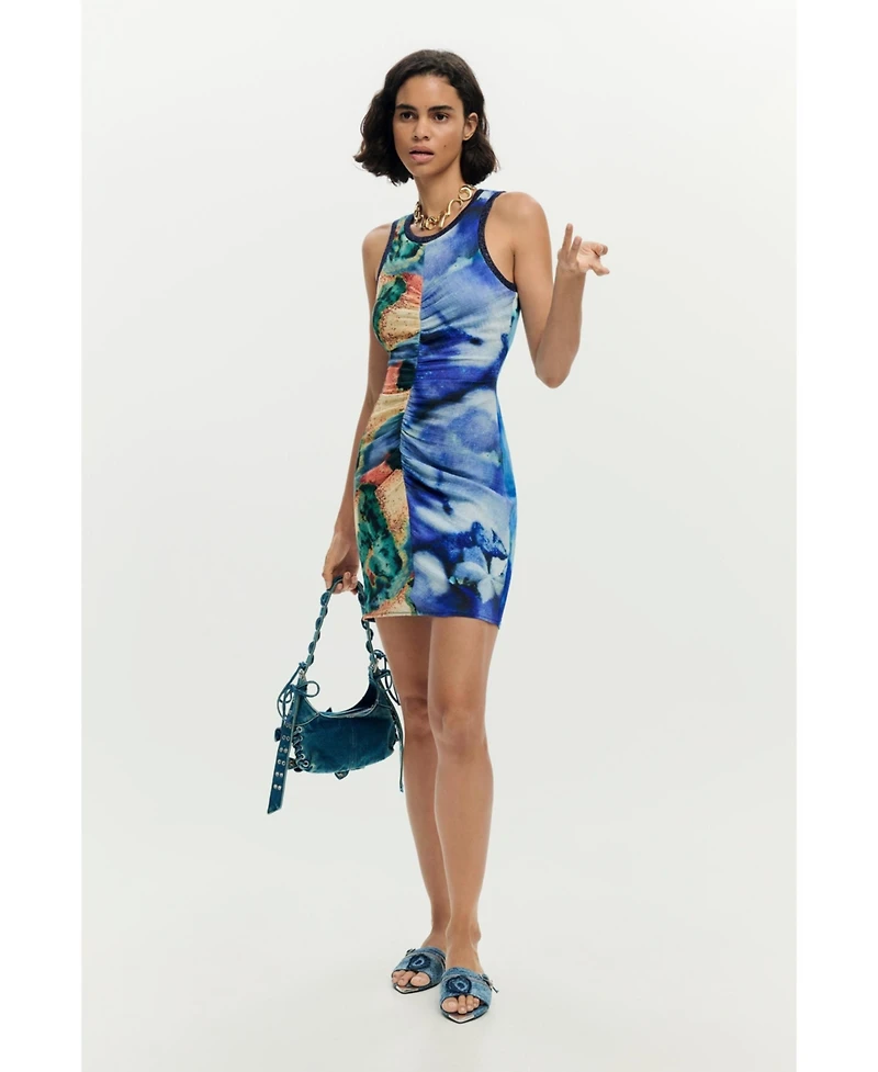 Desigual Women's Short printed strappy dress