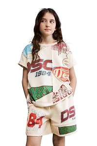Desigual Girls's Printed logo T-shirt