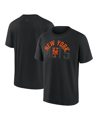 Fanatics Men's New York Mets Black Out Heavyweight T-Shirt