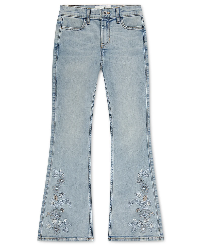 abercrombie kids Girls' 7-16 Floral Trail Flare-Leg Jeans