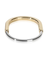 Pre-Owned Tiffany & Co White Gold and Yellow Gold Lock Bangle Bracelet