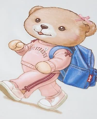 Levi's Toddler Girls' 2T-4T Bear Top and Flared Pants, 2-Piece Set
