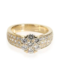 Pre-Owned Van Cleef & Arpels Fleurette Diamond Ring in 18K Yellow Gold 1.15 Ctw