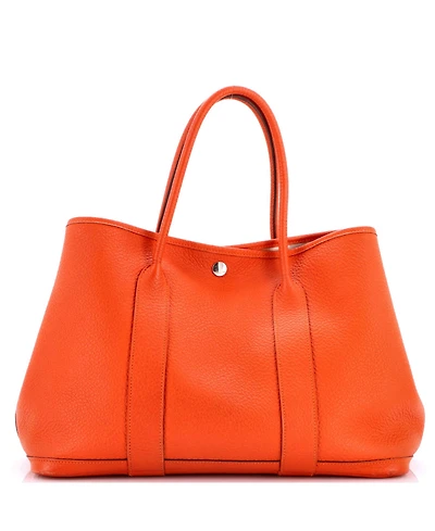 Pre-Owned HERMES 36 Garden Party Tote Leather with Printed Interior