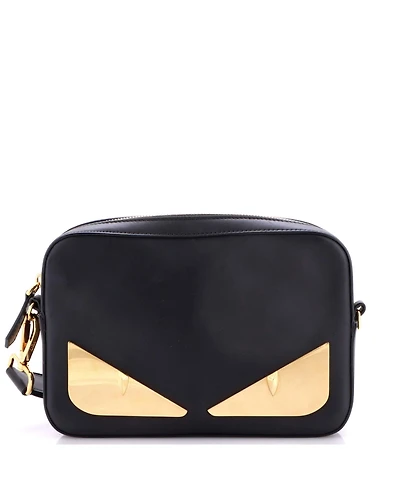 Pre-Owned Fendi Small Monster Camera Messenger Bag Leather