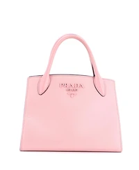 Pre-Owned Prada Small Monochrome Tote Saffiano with City Calf