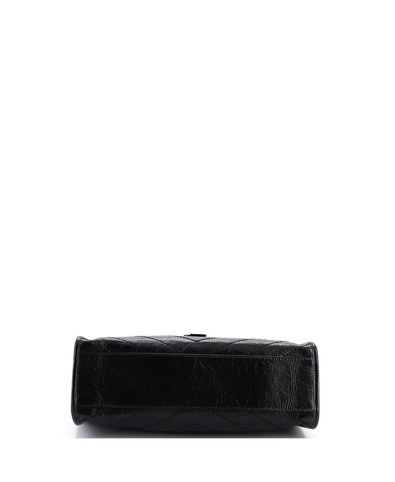 Pre-Owned Saint Laurent Medium Niki Shopping Tote Matelasse Chevron Leather