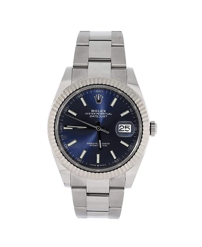 Pre-Owned Rolex Oyster Perpetual Datejust Automatic Watch in Stainless Steel and White Gold 41mm