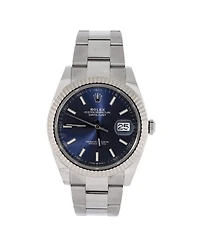 Pre-Owned Rolex Oyster Perpetual Datejust Automatic Watch in Stainless Steel and White Gold 41mm