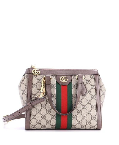 Pre-Owned Gucci Small Ophidia Top Handle Tote Gg Coated Canvas