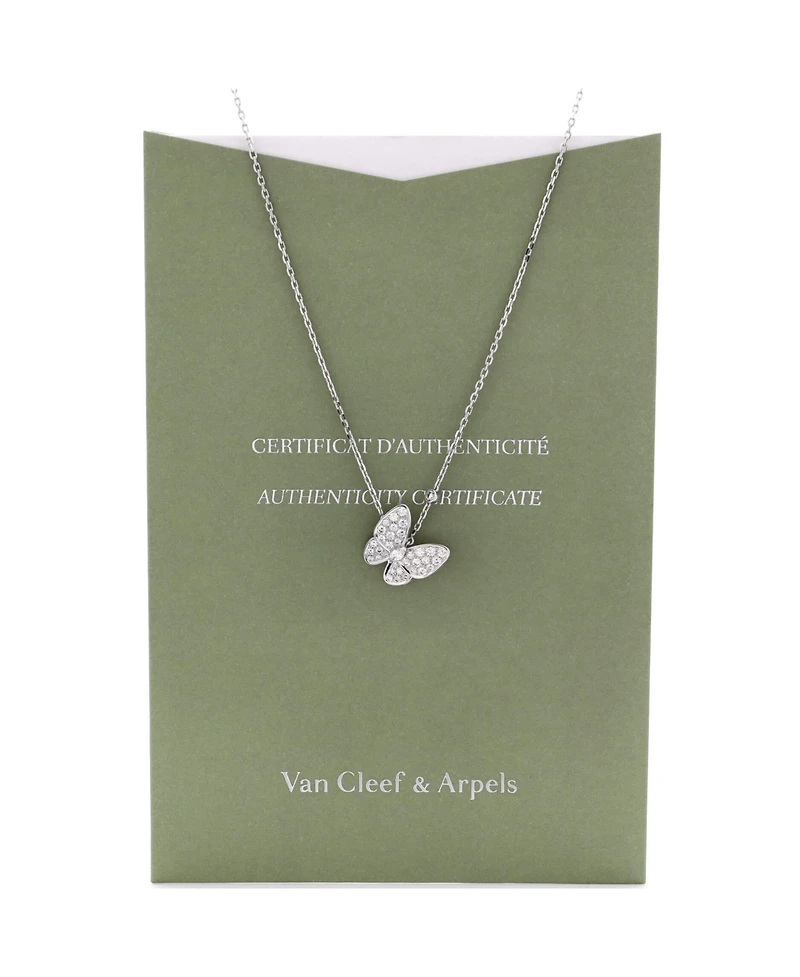 Pre-Owned Van Cleef & Arpels Two Butterfly Pendant Necklace