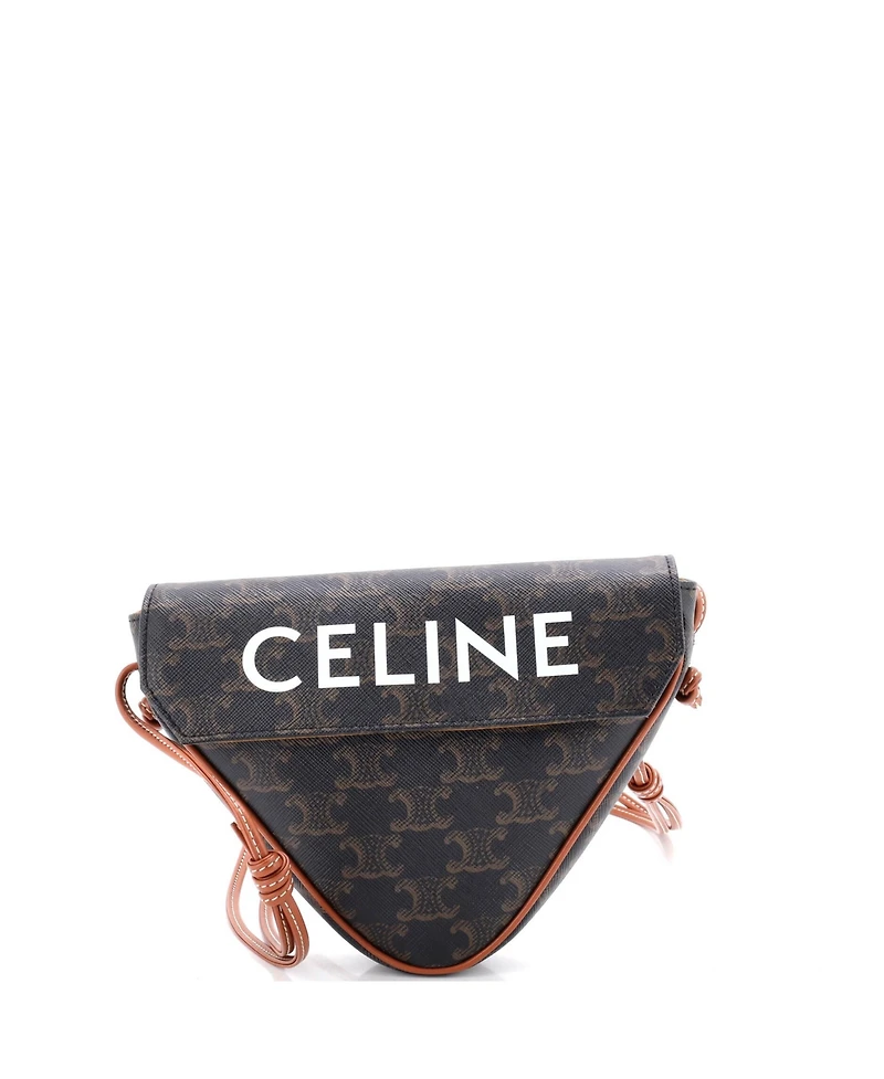 Pre-Owned Celine Triangle Crossbody Bag Triomphe Coated Canvas