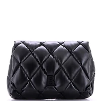 Pre-Owned Balenciaga Large Touch Clutch Quilted Puffy Leather