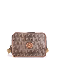 Pre-Owned Fendi Small Zip Around Travel Bag Zucca Coated Canvas