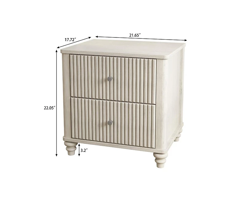 sumyeg 21.65" Wood Storage Cabinet with Metal Handle