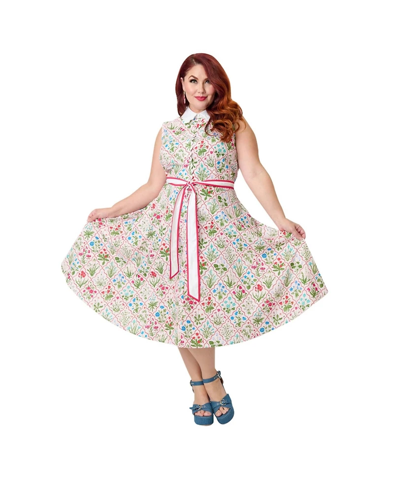 Unique Vintage Plus Sleeveless Dress