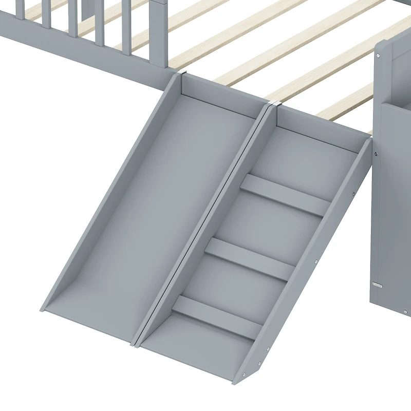 Streamdale Furniture Bed Frame with Storage, Slide, and Ladder