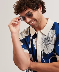 Ted Baker Men's Floral Jacquard Short-Sleeve Shirt