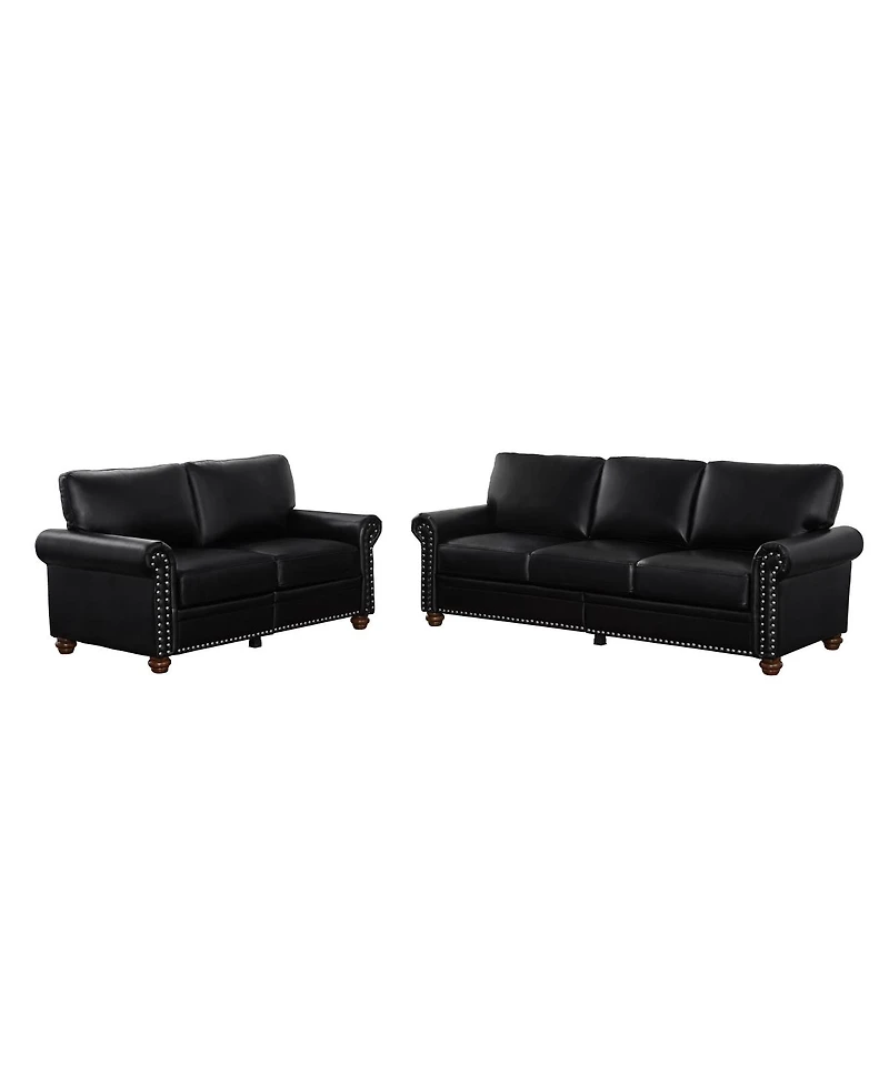 Streamdale Furniture Living Room Sofa with Storage Sofa 2+3 Sectional Faux Leather