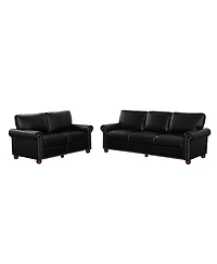 Streamdale Furniture Living Room Sofa with Storage Sofa 2+3 Sectional Faux Leather