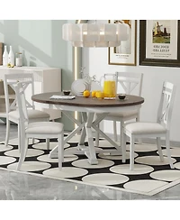 Streamdale Furniture Retro 5-Piece Extendable Dining Set