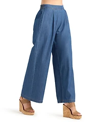 Bcx Women's Denim Wide-Leg Pull-On Pants