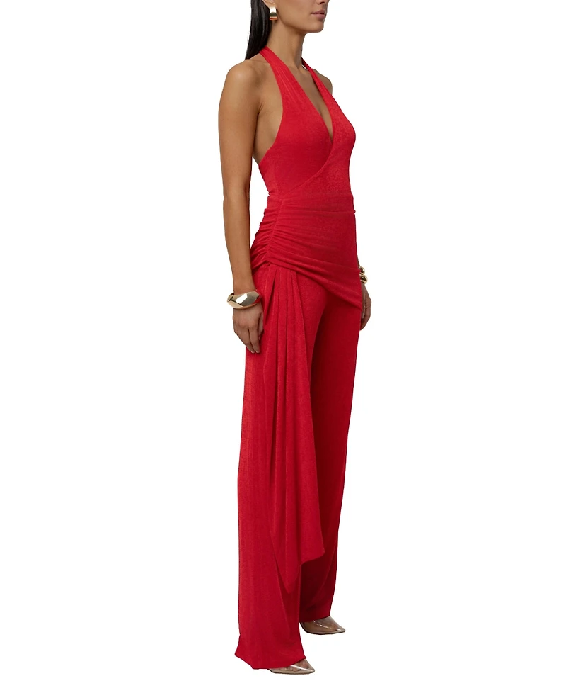 Jluxlabel Women's Rustic Charm Halter Jumpsuit
