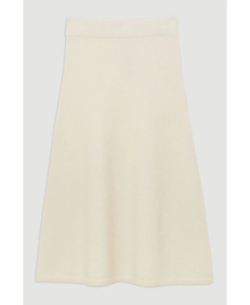 Karen Millen Women's Alpaca Wool Fluffy Full Knit Skirt