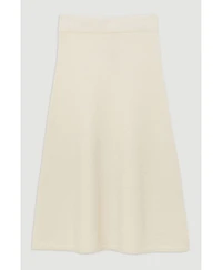 Karen Millen Women's Alpaca Wool Fluffy Full Knit Skirt