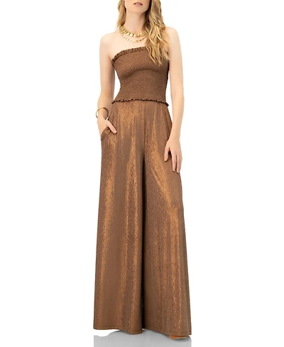 Ivonne Women's Strapless Wide Leg Jumpsuit