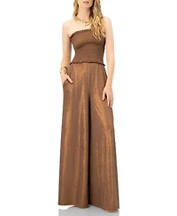 Ivonne Women's Strapless Wide Leg Jumpsuit