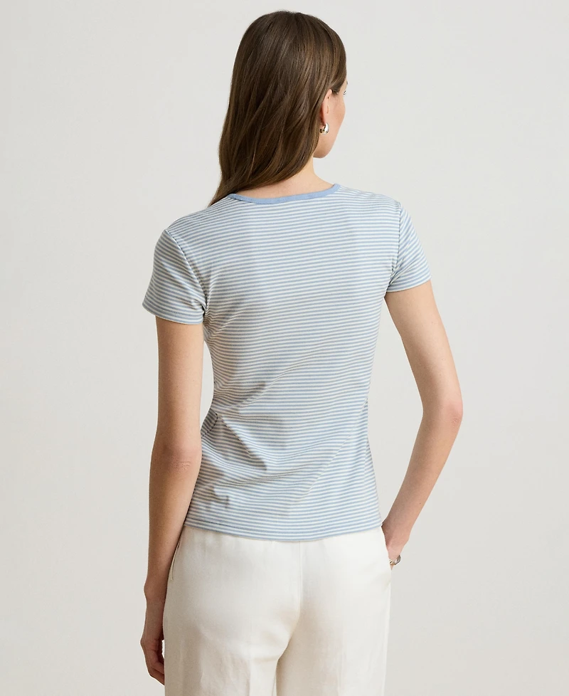 Lauren Ralph Women's Striped Short-Sleeve T-Shirt