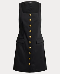 Lauren Ralph Button-Trim Faille Cocktail Dress