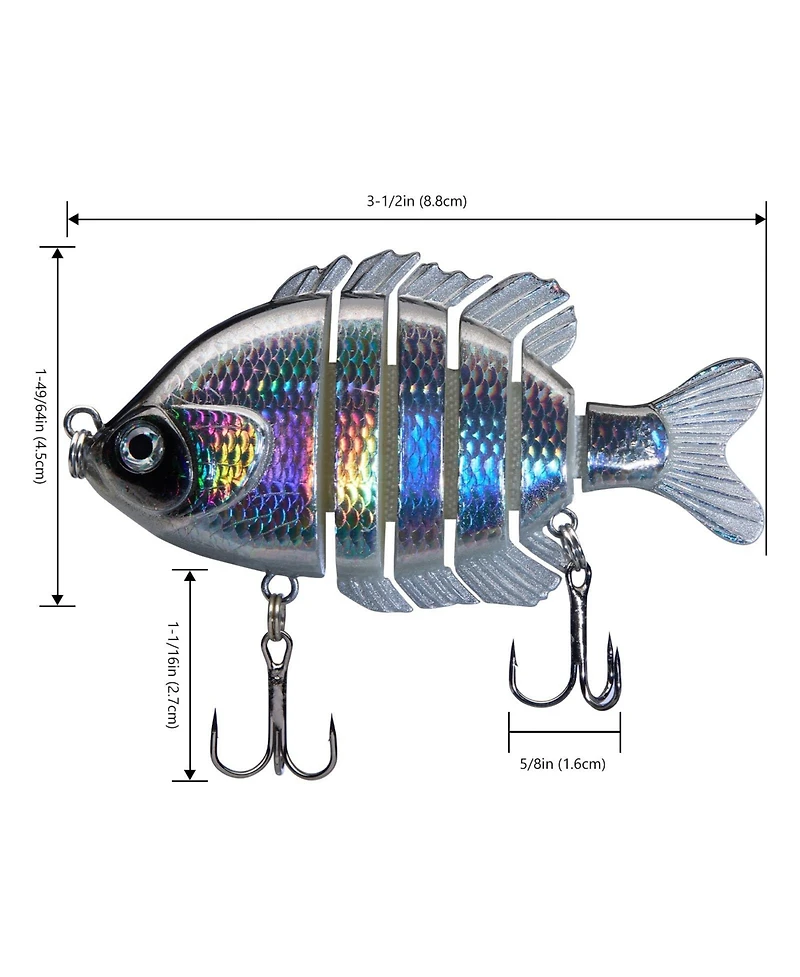 Gnuadz Jointed Panfish Bluegill Swimbait Topwater Bass Lure