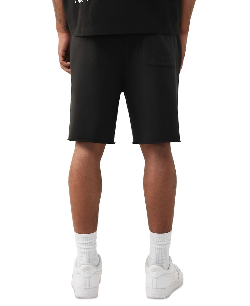 True Religion Men's Concert Logo Loose Terry Shorts